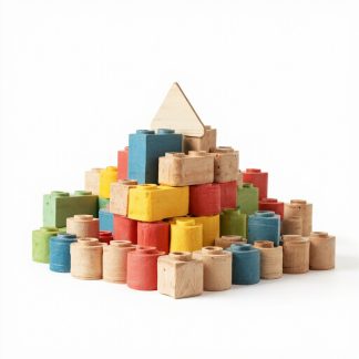 Houten blokkenset 100 stuks